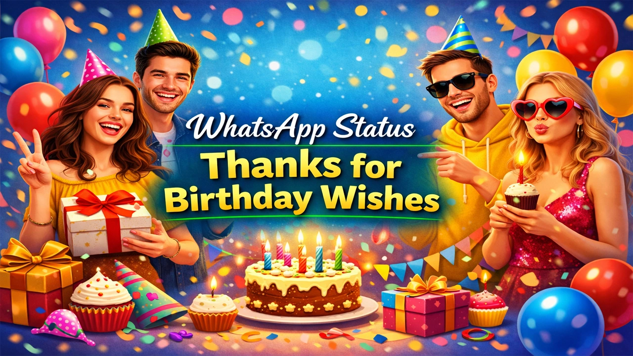 WhatsApp Status Thanks for Birthday Wishes